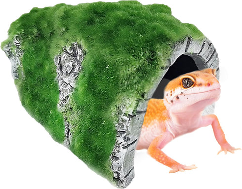 SunGrow Aquarium Decoration Rocks Hideout Cave, 5.7" x 4.3", Resin Tank Decor for Betta, Cichlid, Axolotl, Frog, Crab,