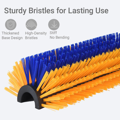 2 Pack Livestock Scratching Brush, Large Horse Grooming Brush Kit With Stainless Steel Curry Comb for Full Massage