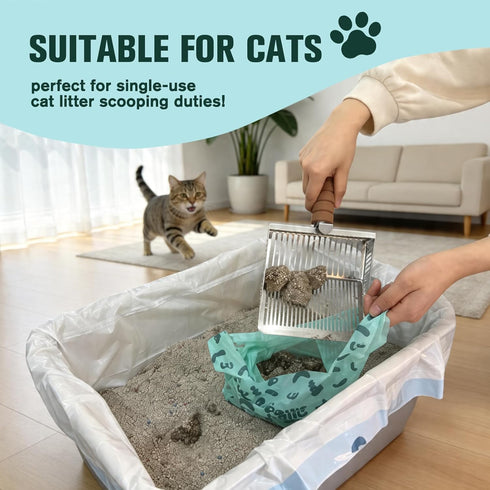 Doggy(180 Count 1.1 Cat Litter Disposal Bags and Dog Poop Bags with Handle,Cornstarch Based Extra Thick and Guaranteed