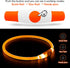 Led Dog Collar, BSEEN USB Rechargeable Flash Necklace Light for Small Medium Large Dogs, Orange