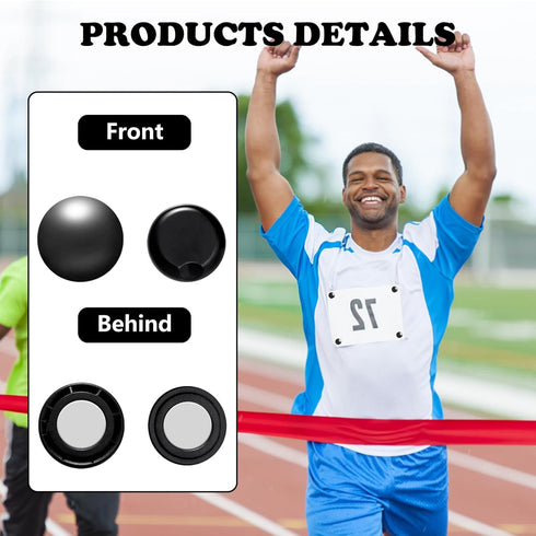 HINGTAI 10Pcs Running Bib Clips Marathon Bib Clips for Runners Bib Fixing Fastener Clip Race Bib Clips Race Number
