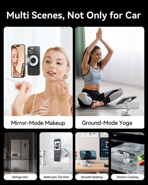 MRGLAS 2025 [89+LBS 2800gf 360 Upgraded Vacuum Magnetic Phone Holder, for Magsafe Suction Cup Phone Mount Car Truck