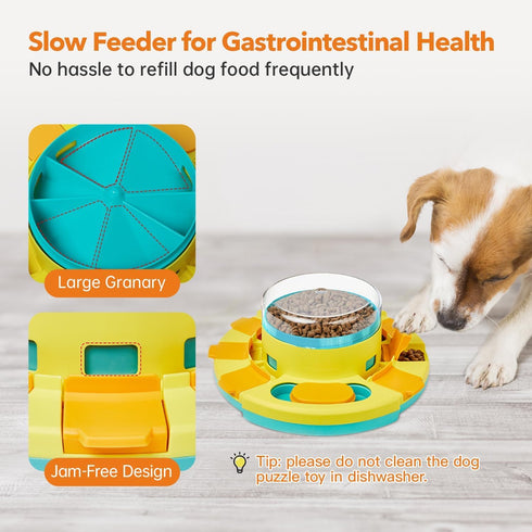 2 4.2 Inch Potaroma Dog Puzzle Toy Levels, Slow Feeder, Pup Food Treat Feeding Dispenser for IQ Training