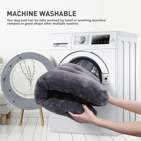 Washable Dog Beds for XX-Small Dogs, Deluxe Thick Flannel Fluffy Comfy Kennel Pad, Anti-Slip & Anti-Scratch Pet