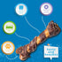 10" (3 Pack), Jack&Pup Pork Femur Bones for Dogs Bacon Twist Big Bones for Large Dogs, Gourmet Beef Bones for Agressive
