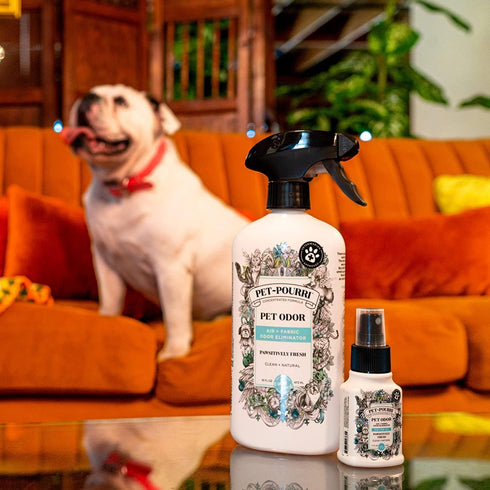 Pet-Pourri Odor Freshener Spray, Pawsitively Fresh, 16 Fl Oz, Air + Fabric Odor Eliminator
