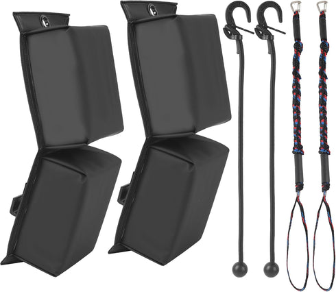 PWC Jet Ski Bumpers - Boat Fenders with 2 Elastic Cords, 2 Pack Docking Accessories, 14 x 6 x 3.2 inch