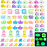 72Pcs Mini Resin Ocean Animal Figurines, Glow in The Dark Aquarium Ornaments