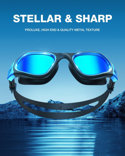 ZIONOR G1 MAX Polarized Anti-Fog Swim Goggles for Men Women