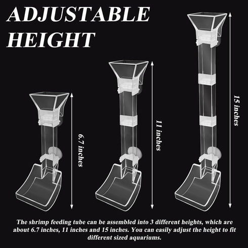 Shrimp Feeding Tube and Dish Set, Clear Fish Feeder Tube with Feeding Ring and Cleaning Brush for Fish Tank