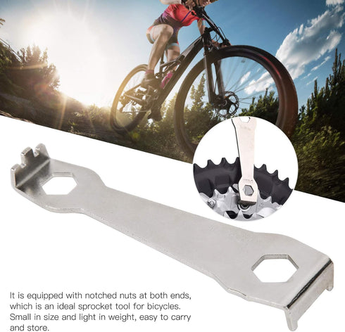 VGEBY Chainring Nut Tool - Bike Crank Removal Wrench, Multifunction Stainless Steel Repair Hardware