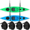 JaGely 4 Pcs Double Kayak Storage Straps System Adjustable Wall Hanging Storage Strap with 4 Hook Bolt Kayak Hoist