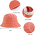 YOLAI Women Men Washed Distressed Bucket Hat Vintage Foldable Fisherman Cap Sunscreen Streetwear Sun Hats