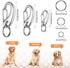 18 Pieces Dog Tag Clip Pet ID Quick Clip Combos with Rings, Stainless Steel Holder for Dog Cat (1.9 Inch, 1.3 Inch, 0.8