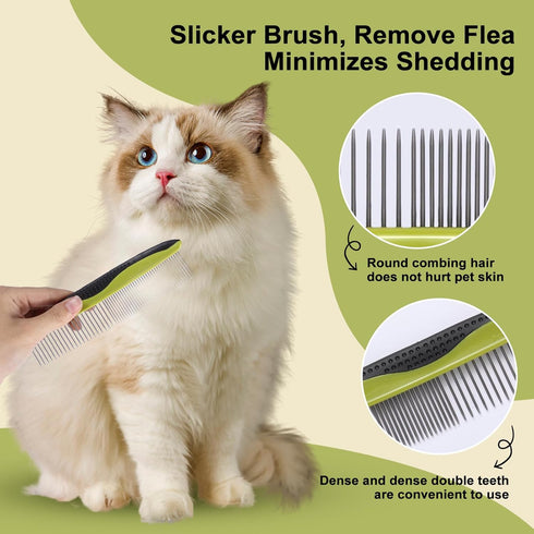 Generic 6 PCS Dog and Cat Grooming Kit, Versatile Tools Including Shedding Brush, Nail Clipper with Nail File, Slicker