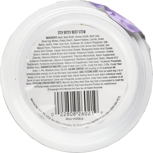 3.5-Oz Dogs12 Merrick Lil's Plates Grain Free Wet Food for Small Breed Cans - Itsy Bitsy Beef Stew