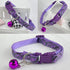 Camouflage Cat Collar with Bells - Purple