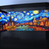 36X24IN Blacklight Vincent Van Gogh Aquarium Background - UV Fish Tank Art Oil Painting with 10 EVA Tape