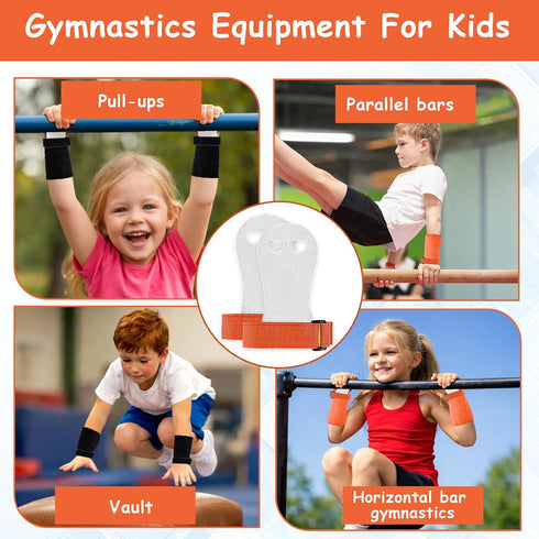 FDFuZhao 2 Pairs Gymnastics Hand Grips, Gymnastics Equipment for Kids