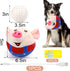 BABORUI Remote Control Interactive Dog Toys, Jumping Squeaky Pig with Recording and Music Modes, Rechargeable for All