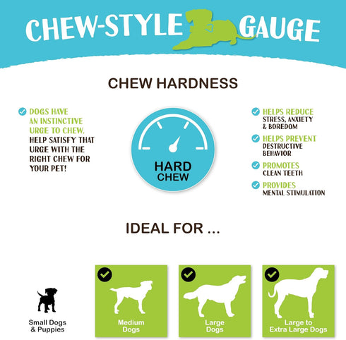 Raw Paws 10-inch Compressed Rawhide Sticks for Dogs, 10-ct - Natural Long Lasting Chews for Large & Medium Dogs