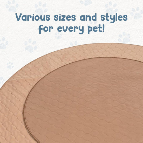 48 Inch EZwhelp Reusable Dog Pee Pad, Washable Waterproof Mat for Dog Potty Training or Whelping Pad, Round