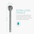 Navaris Long Handle Titanium Spork and Spoon - 8.4" Metal Cutlery Set for Backpacking and Camping, Strong Lightweight