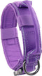 Tactical Dog Collar with Heavy Duty Metal Buckle and Control Handle for Medium Large Dogs Training, Purple, Large