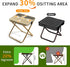 MealFlow Pro Backpack Portable Foldable Stool, Pocket Chair Camping Fishing Stool, Mini Outdoor Camping Stools Sling