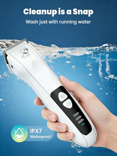 AERFGDE 2026 New Upgrade Dog Cat Rabbit Clippers Grooming Kit for Heavy Thick Hair&Coats,Low Noise Heavy Duty Cordless