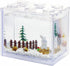 Small Betta Fish Tank, Stackable Mini Aquarium Kit with Gravel & Forest Micro Landscape, 0.6 Gallon Acrylic Cube Bowl