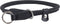 Round Genuine Rolled Leather Choke Dog Collar - Black (20" Long)