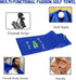 Funny Golf Towel, Best Dad by Par, Embroidered Golf Gifts for Men, Blue Golf Accessories