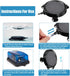 Mudder 4 Pieces Round Air Stone Disc with 12 Suction Cups, Hydroponics Pump Bubble Diffuser Kit