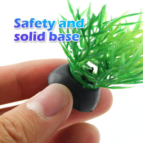 Green Aquarium Plant Ornaments 10Pcs Lifelike Plastic Fish Tank Foreground Grass for Water Tank Decorations