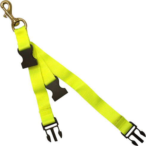 Scuba Choice Diving BC Fin & Mask Keeper with Quick Release Lanyard – Yellow/Black, Adjustable Straps