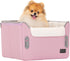 25lbs PETSFIT Dog Car Seats for Small Dogs, Portable Puppy Car Saet for Car with Clip-On Leash, Adjustable Straps
