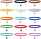 Whaline 15pcs Double Side Soft Plush Puppy ID Collars with Bells for Dog and Cat