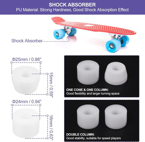 PATIKIL 8 Pack Roller Skate Wheels, 58mmx32mm Quad Wheels with ABEC-9 Bearing, 82A PU Skate Wheels