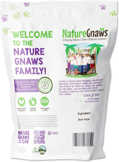 Nature Gnaws Bully Sticks for Dogs, 5-6" (1Lb) - Mixed Thickness, Long Lasting Natural Beef Chew Bones for Aggressive