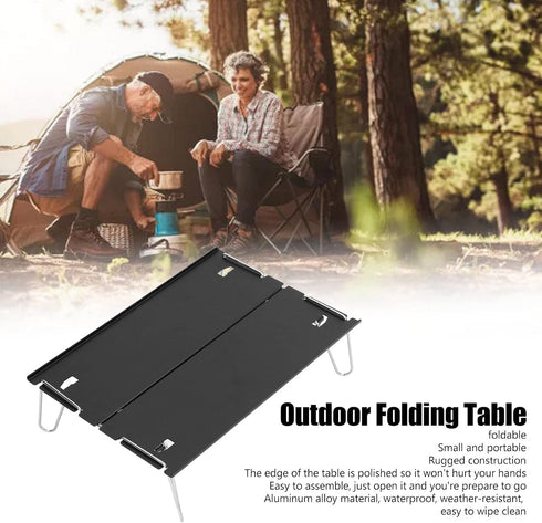 Locadence 11.7 8.3 3.3in Backpacking, Camping Table, X X Portable Ultra Light Aluminum Alloy Folding Camp Side Table
