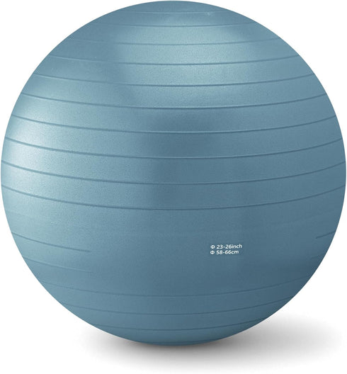 23-26" Amazon Basics Anti-Burst Exercise Ball with Pump, Diameter