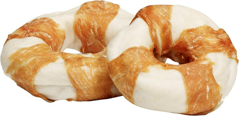 K-9 Cookhouse Chicken Jerky Wrapped Donut Dog Treat, 3.5-Inch, Pack of 1
