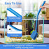 Novique Fish Tank Cleaner with Five Sided Sponge Brush and Long Handle Aquarium Scrubber Alage Scraper for Glass