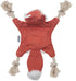 Fox Dog Toy with Squeaker - Stuffless Plush Dog Toy, Durable Chew Toy for Puppies with Embroidery Design