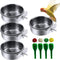 kathson 4 Pcs Stainless Steel Bowls for Birds, Parrot Feeder Dish Cups with Clamp Holder for Cockatiel Budgies Lovebird