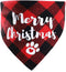 Festival Christmas Dog Bandana, Adjustable Soft Pet Triangle Scarf with Plaid Patterns for Small Medium-Large Dogs