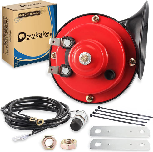 Golf Cart Horn Kit with Floor Mount Button for EZGO, Club Car, Ya-ma-ha, 12V