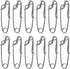12pcs Stainless Steel Fishing Snap Clips Heavy-Duty Anti-Rust Tuna Snap Connectors High