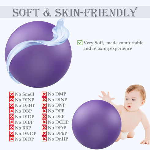 Soft Pilates Ball 9 Inch, Ideal for Physical Therapy, Yoga, Core Medicine, Mini Rubber Fitball